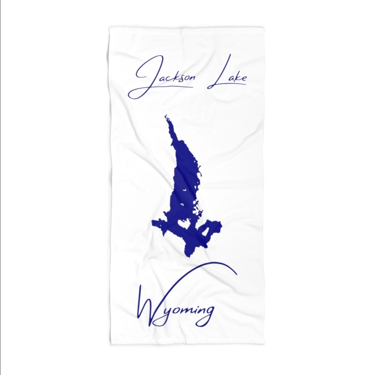 Wyoming Jackson Lake Beach Towel front position view from front 36 x 72.webp