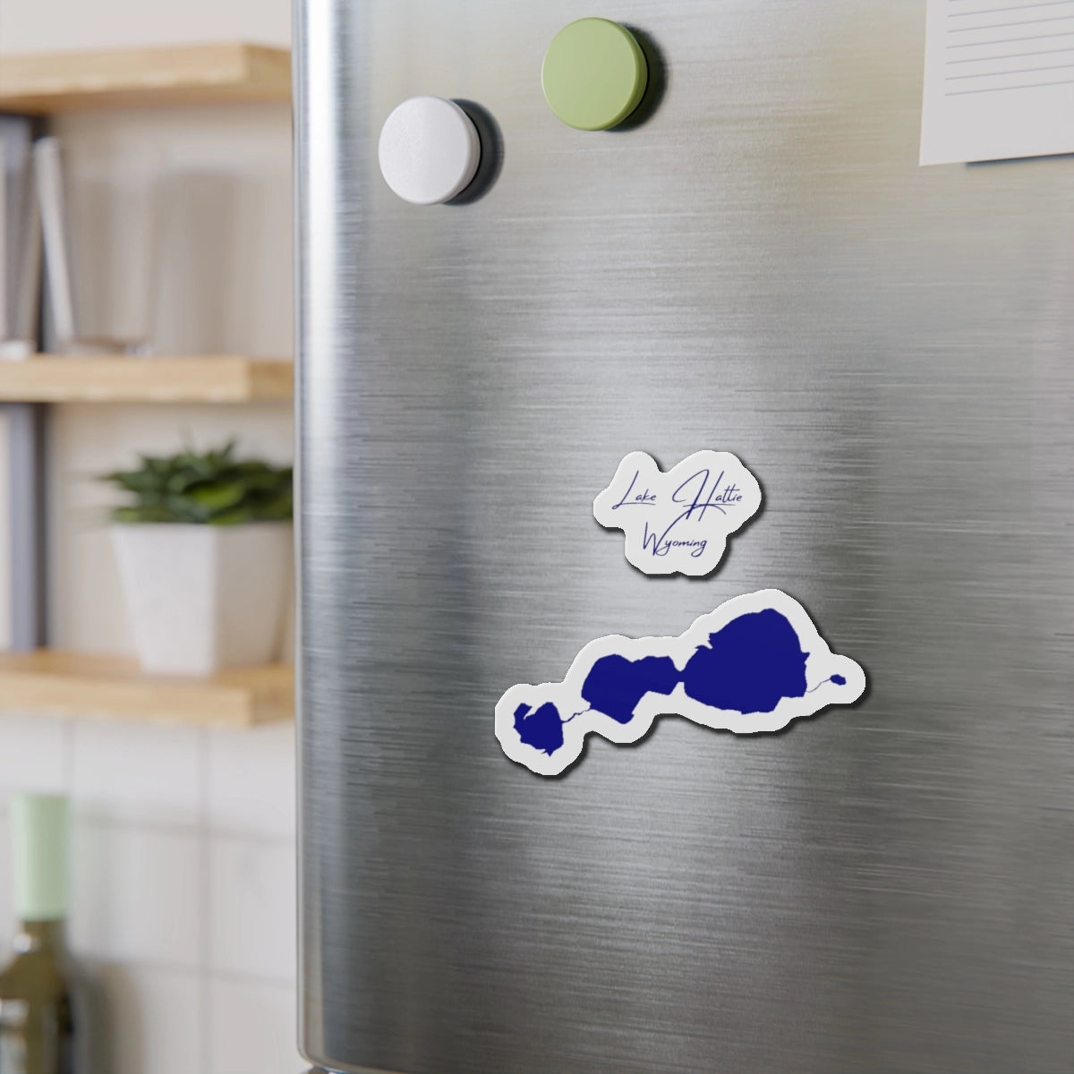 Wyoming Lake Hattie Die Cut Magnet front position view from context-2 4 x 4.webp