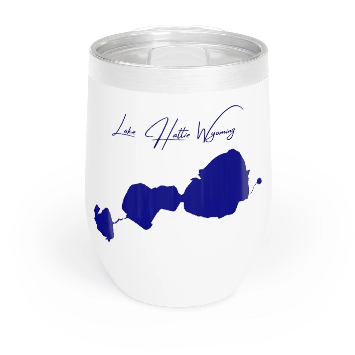 Wyoming Lake Hattie Wine Tumbler front position view from front white.webp