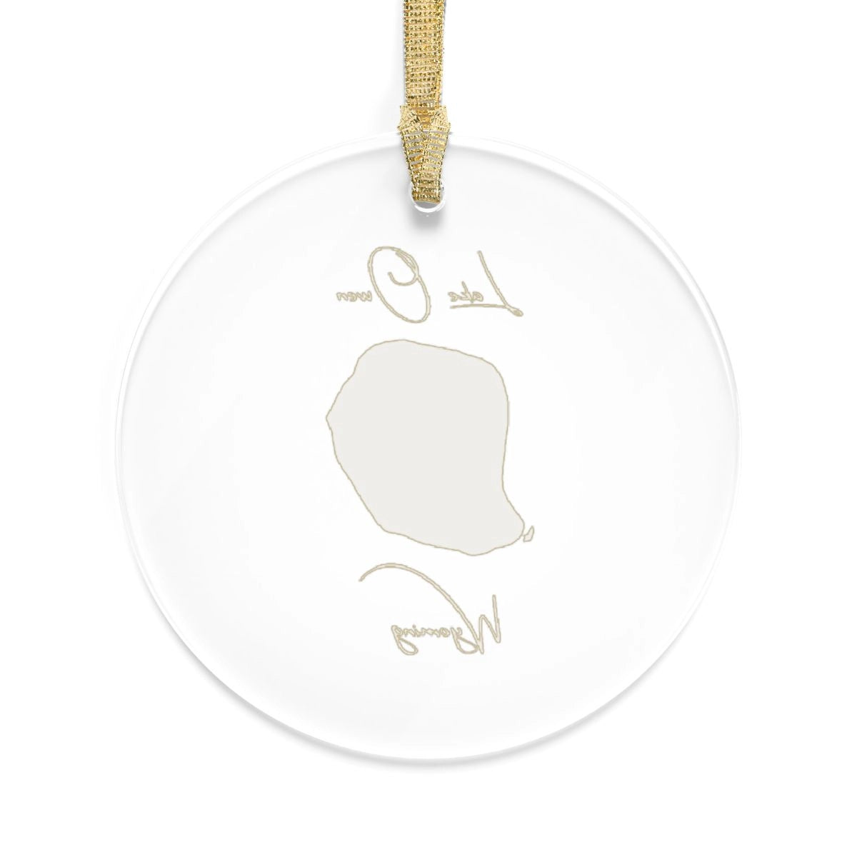 Wyoming Lake Owen Tree Ornament other position view from back round.webp