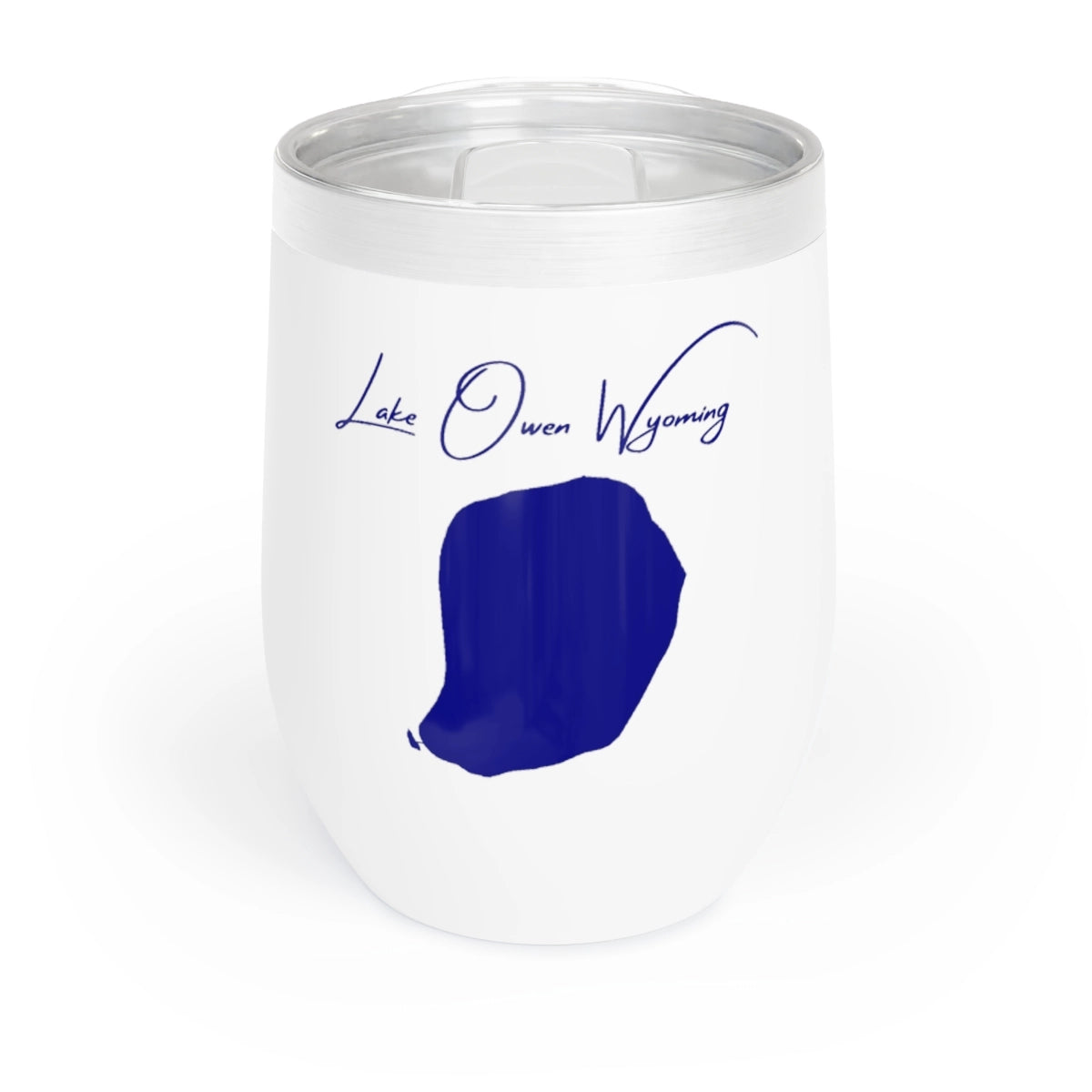 Wyoming Lake Owen Wine Tumbler front position view from front white.webp