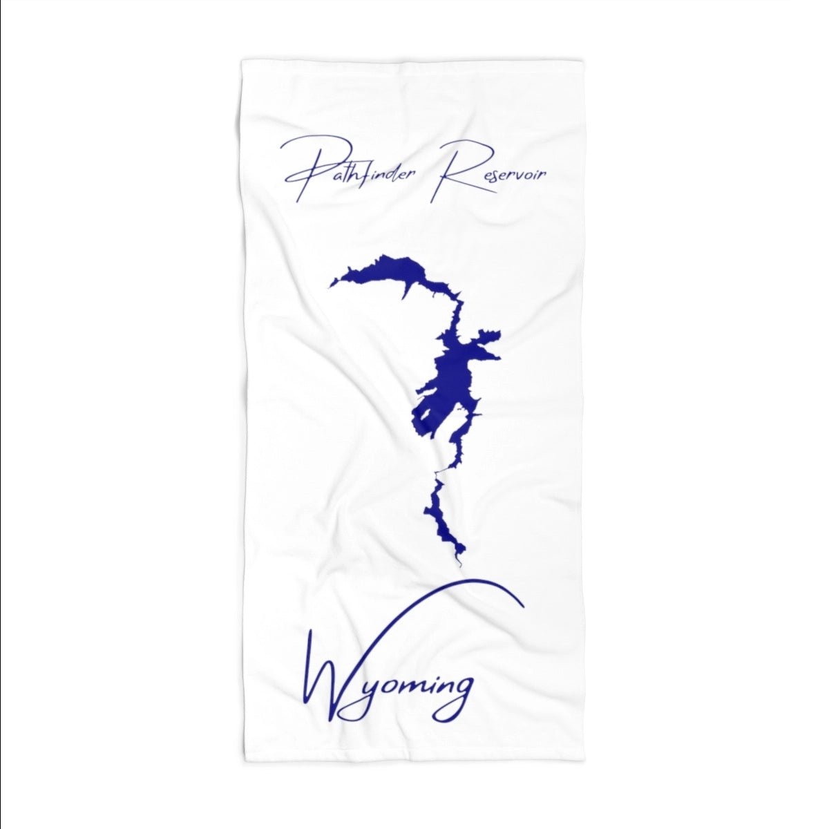 Wyoming Pathfinder Reservoir Beach Towel front position view from front 36 x 72.webp