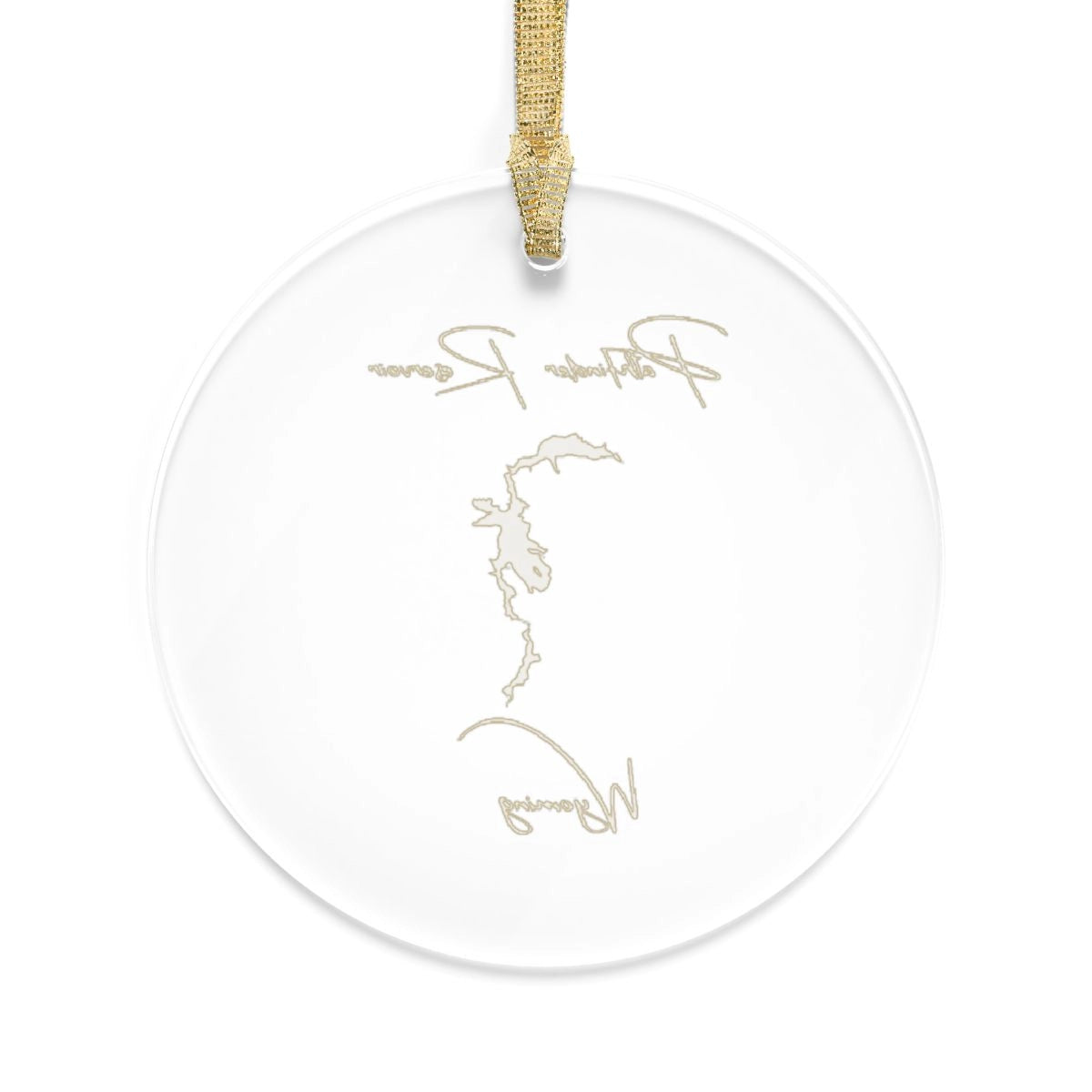 Wyoming Pathfinder Reservoir Tree Ornament other position view from back round.webp