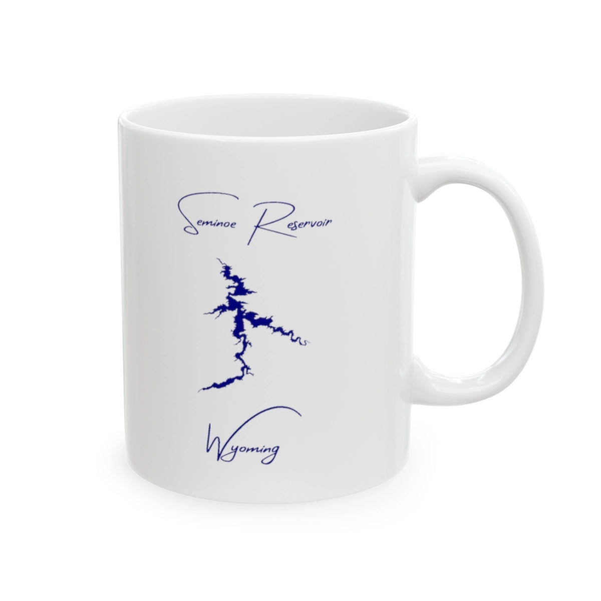 Wyoming Seminoe Reservoir Ceramic Mug other position view from right 11oz.webp