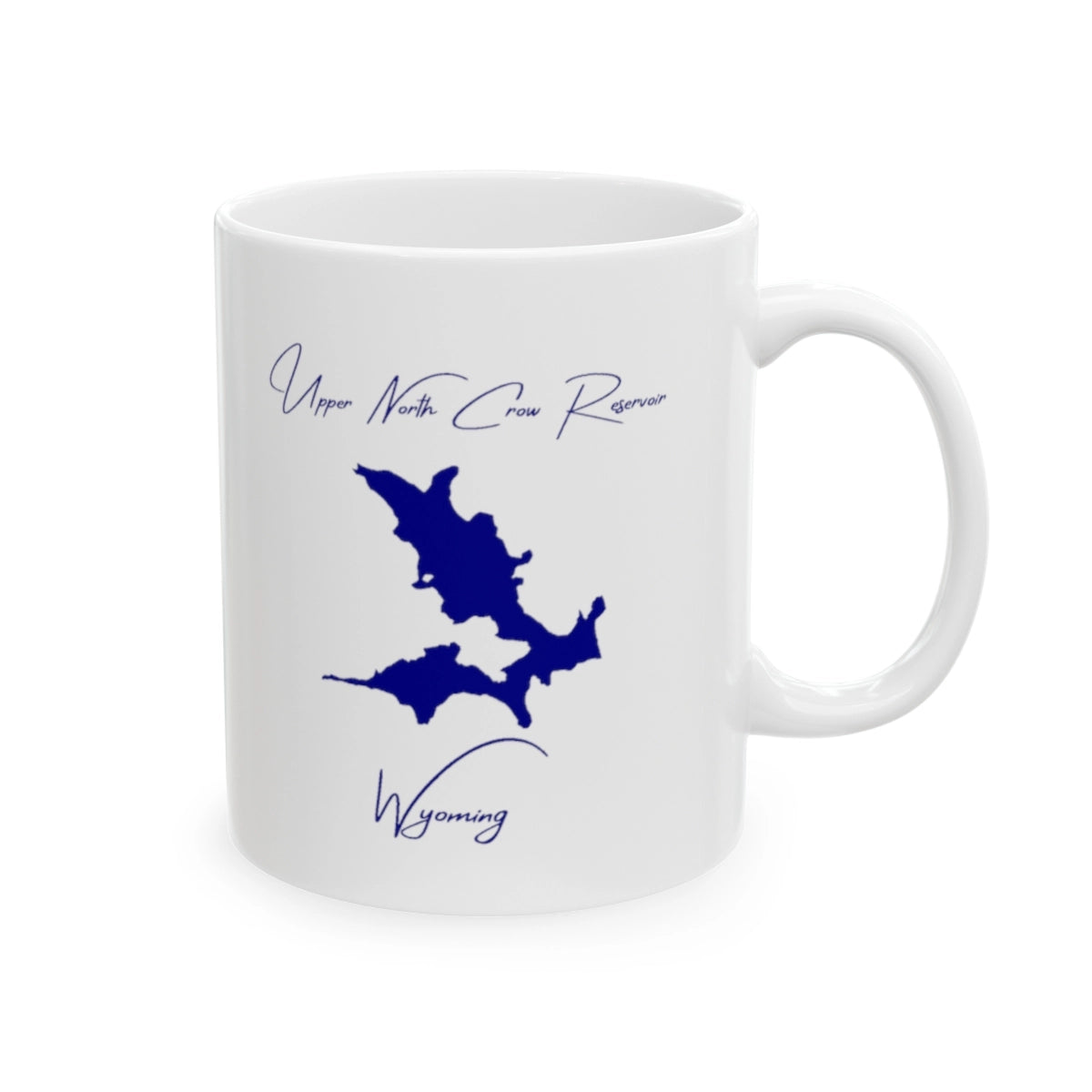 Wyoming Upper North Crow Reservoir Ceramic Mug other position view from right 11oz.webp