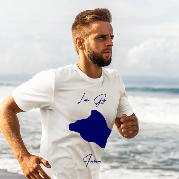 lifestyle image of Lake Gage Indiana T-shirt