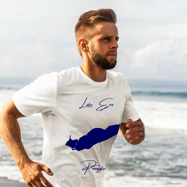 lifestyle image of Lake Erie Pennsylvania T-shirt