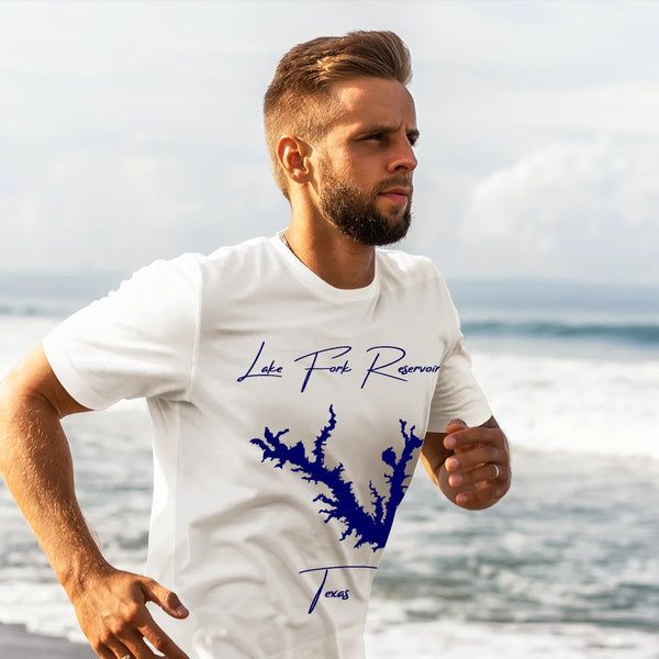 lifestyle image of Lake Fork Reservoir Texas T-shirt
