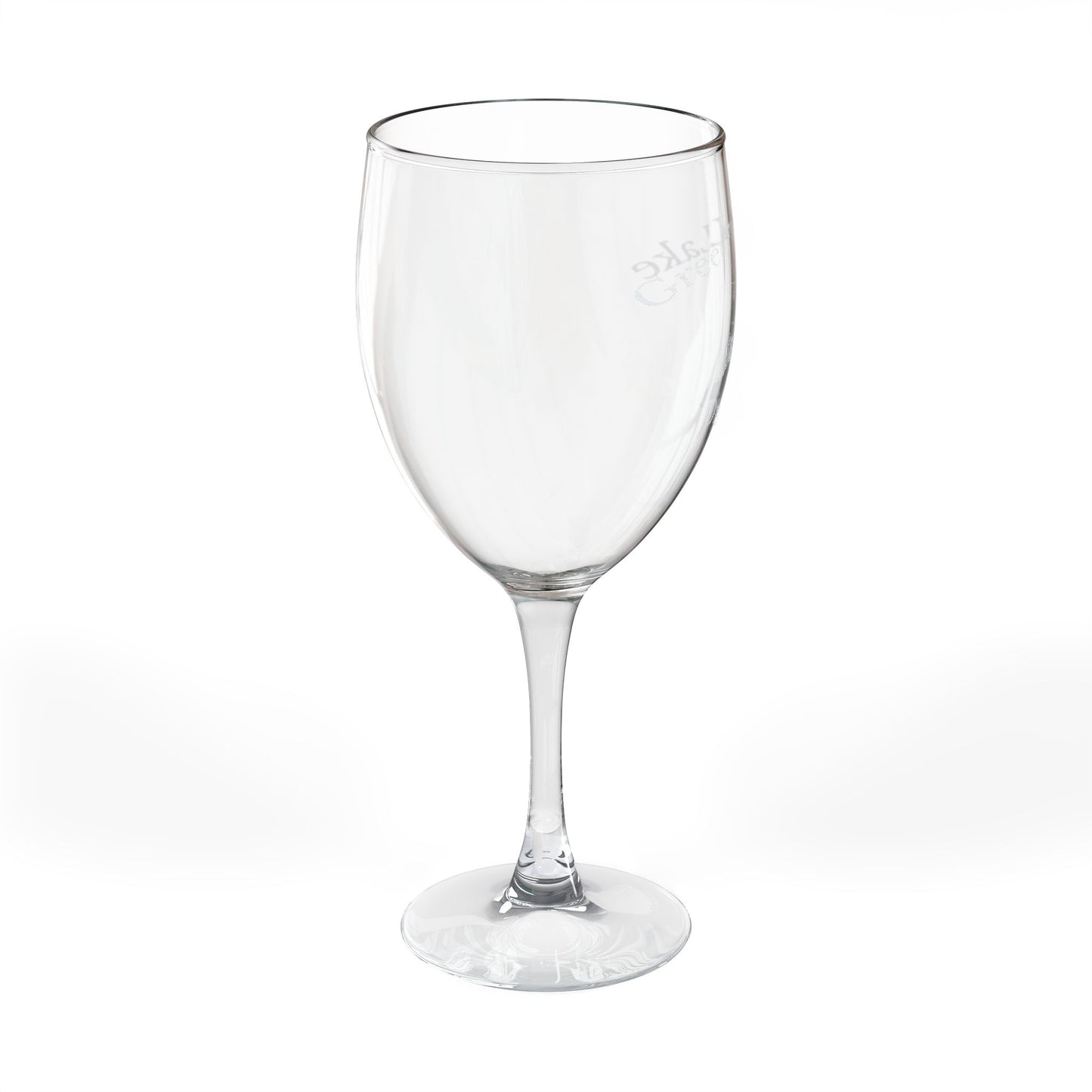 Engraved Wine Glass Green Peter Lake Oregon