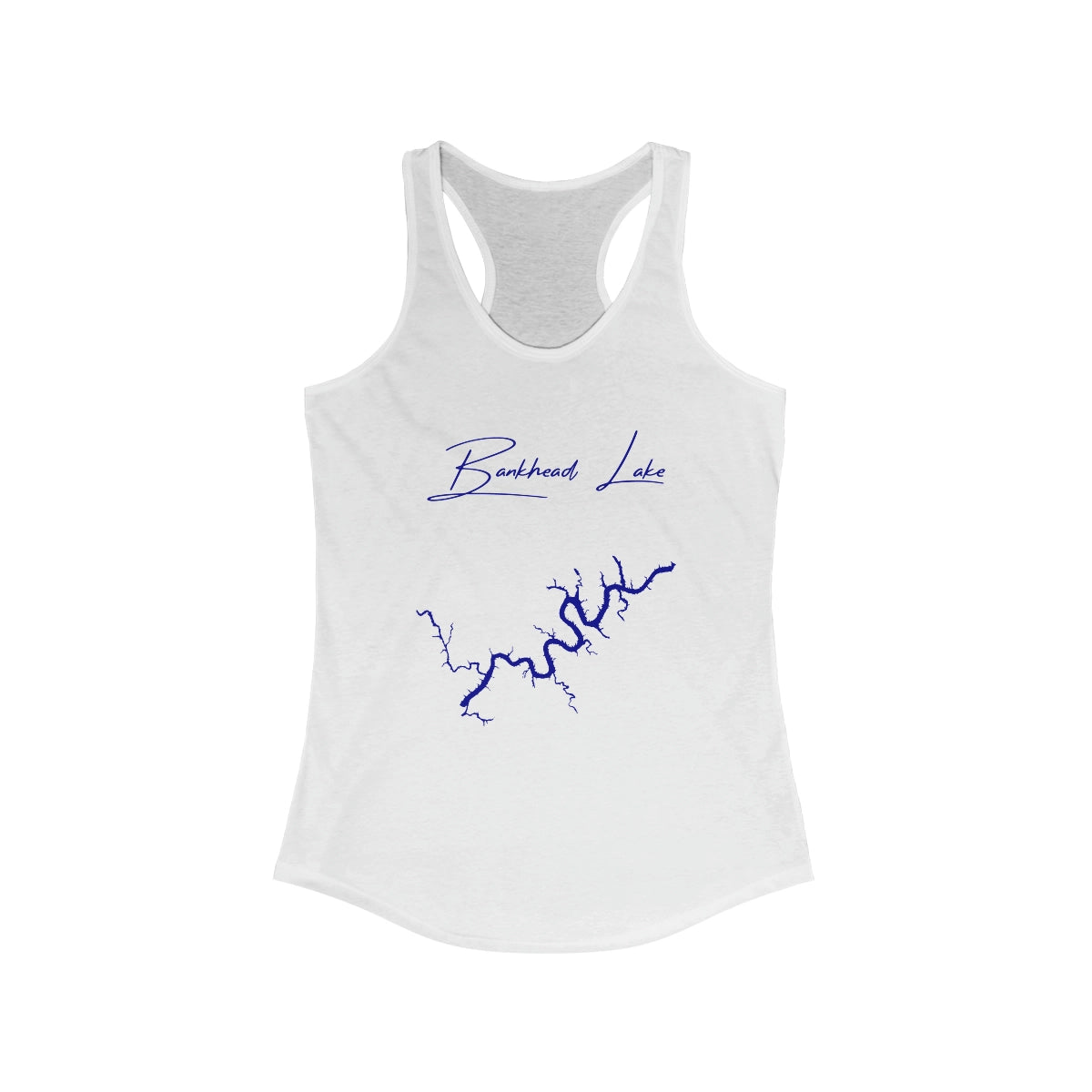 Alabama  Bankhead  Lake  Racerback-Tank  front  position  view  from  front  solid  white.webp