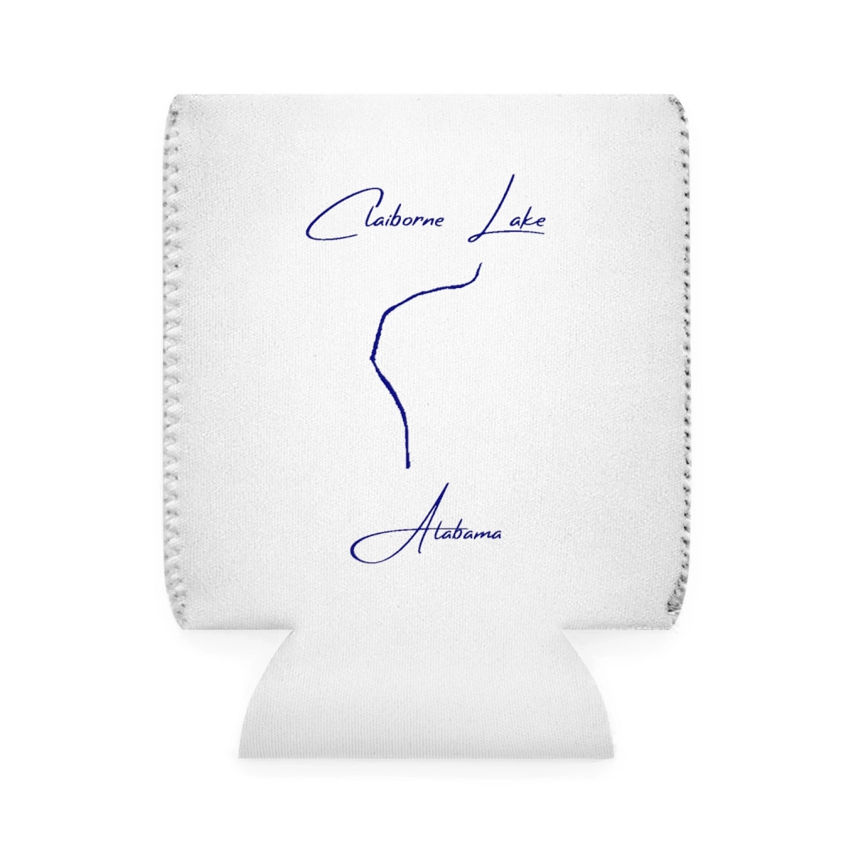 Alabama  Claiborne  Lake  Can  Koozie  front  position  view  from  front-1  white.webp