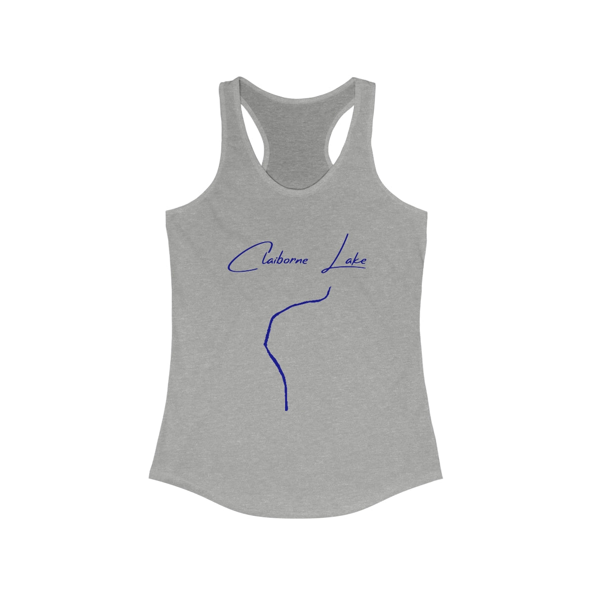 Alabama  Claiborne  Lake  Racerback-Tank  front  position  view  from  front  heather  grey.webp