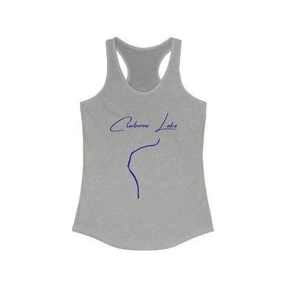 Alabama  Claiborne  Lake  Racerback-Tank  front  position  view  from  front  heather  grey.webp