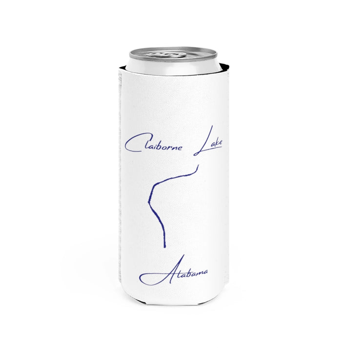 Alabama  Claiborne  Lake  Slim  Can  Koozie  front  position  view  from  front  white.webp