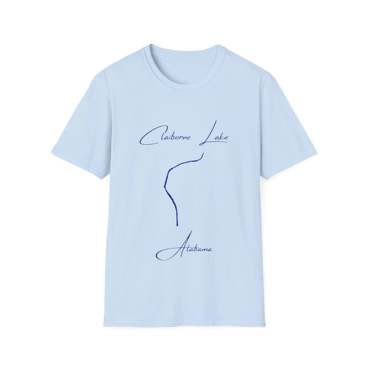 Alabama  Claiborne  Lake  T-shirt  front  position  view  from  front  light  blue.webp