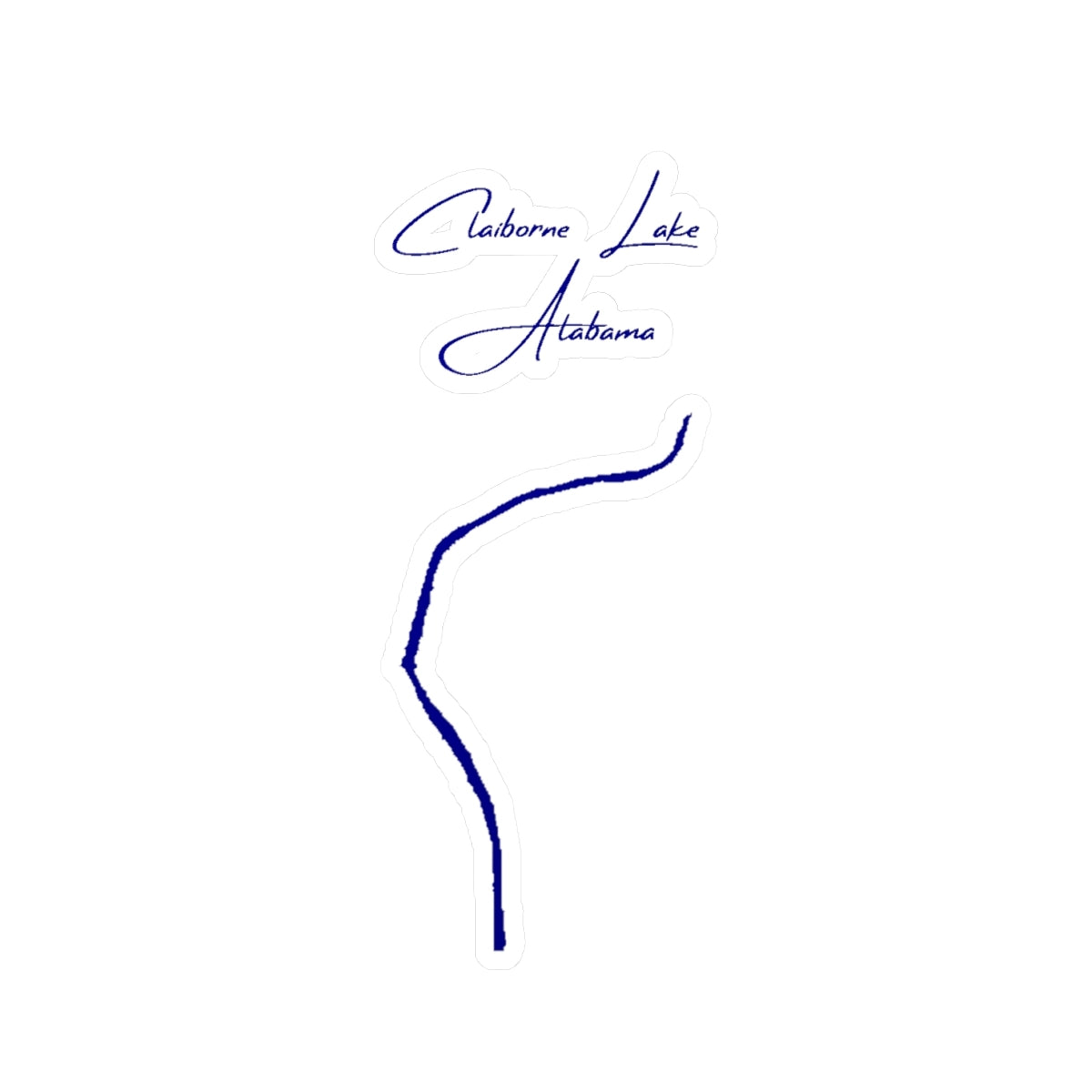Alabama  Claiborne  Lake  Vinyl  Decal  other  position  view  from  front  4  x  6.webp