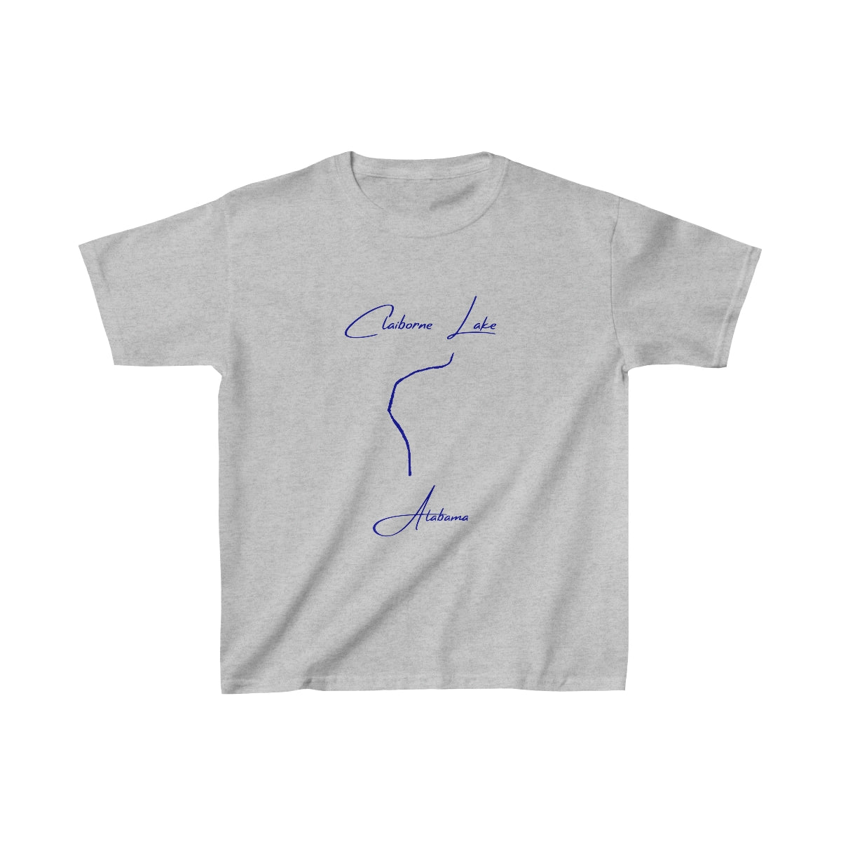 Alabama  Claiborne  Lake  Youth  T-shirt  front  position  view  from  front  sport  grey.webp