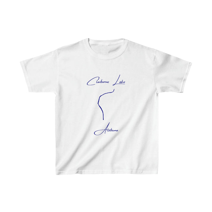 Alabama  Claiborne  Lake  Youth  T-shirt  front  position  view  from  front  white.webp