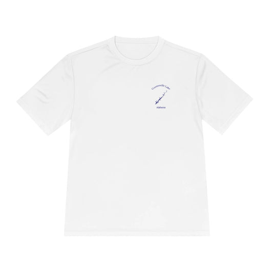 Alabama  Guntersville  Lake  Moisture  Wicking  Tee  front  position  view  from  front  white.webp