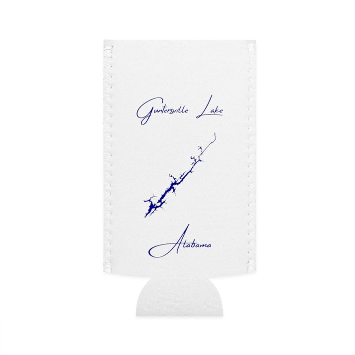 Alabama  Guntersville  Lake  Slim  Can  Koozie  front  position  view  from  flat-front  white.webp