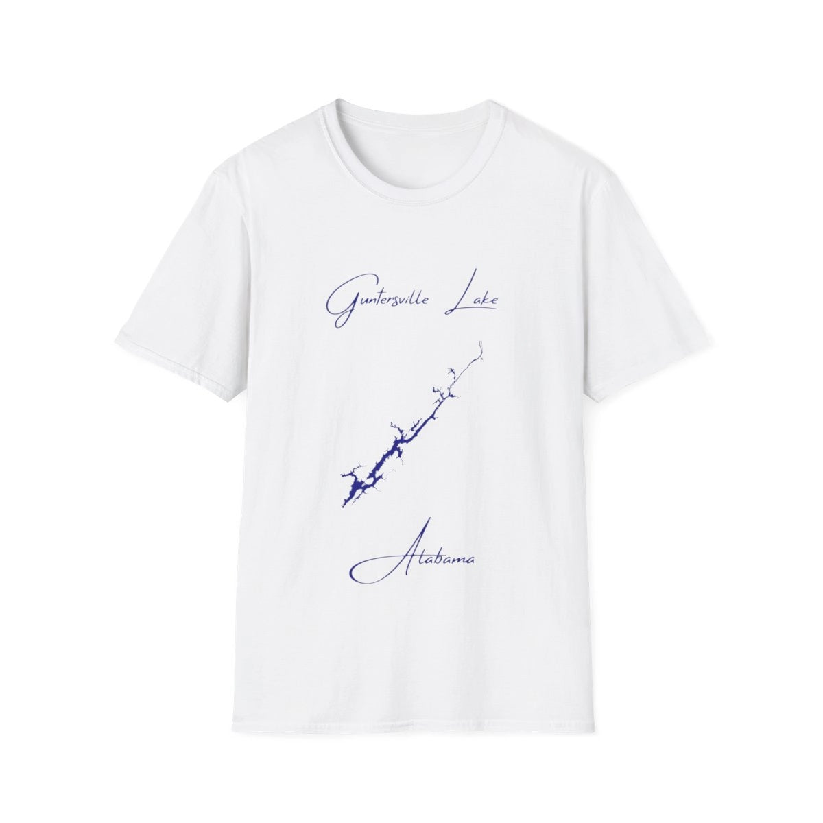 Alabama  Guntersville  Lake  T-shirt  front  position  view  from  front  white.webp
