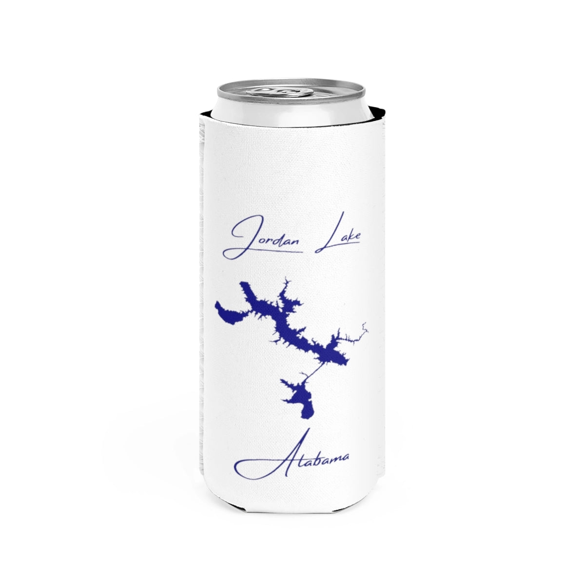 Alabama  Jordan  Lake  Slim  Can  Koozie  front  position  view  from  front  white.webp