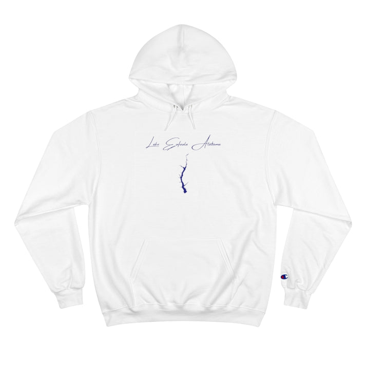 Alabama  Lake  Eufaula  Hoodie  front  position  view  from  front  white.webp