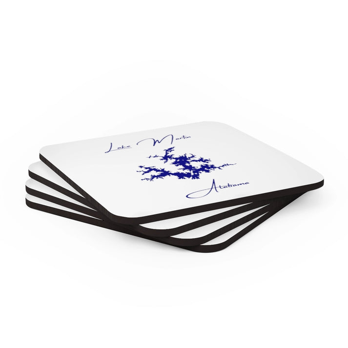 Alabama  Lake  Martin  Coaster  Set  front  position  view  from  stacked  3.75  x  3.75.webp