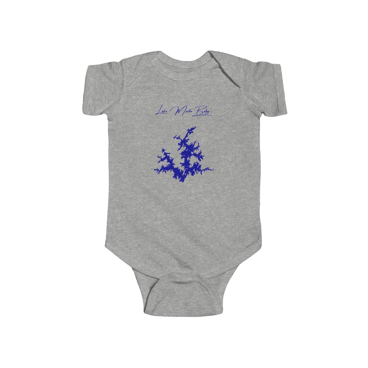 Alabama  Lake  Martin  Onesie  front  position  view  from  front  heather.webp
