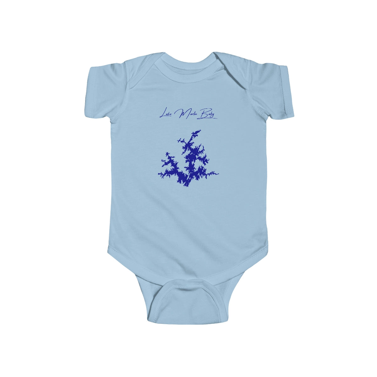 Alabama  Lake  Martin  Onesie  front  position  view  from  front  light  blue.webp