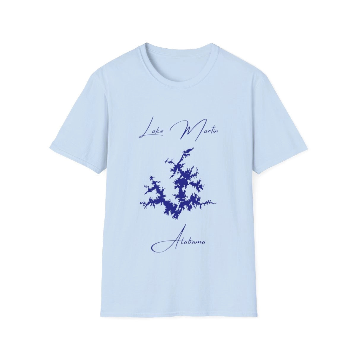 Alabama  Lake  Martin  T-shirt  front  position  view  from  front  light  blue.webp