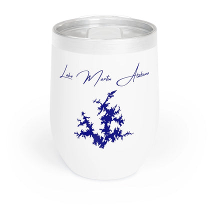 Alabama  Lake  Martin  Wine  Tumbler  front  position  view  from  front  white.webp