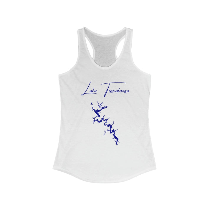 Alabama  Lake  Tuscaloosa  Racerback-Tank  front  position  view  from  front  solid  white.webp