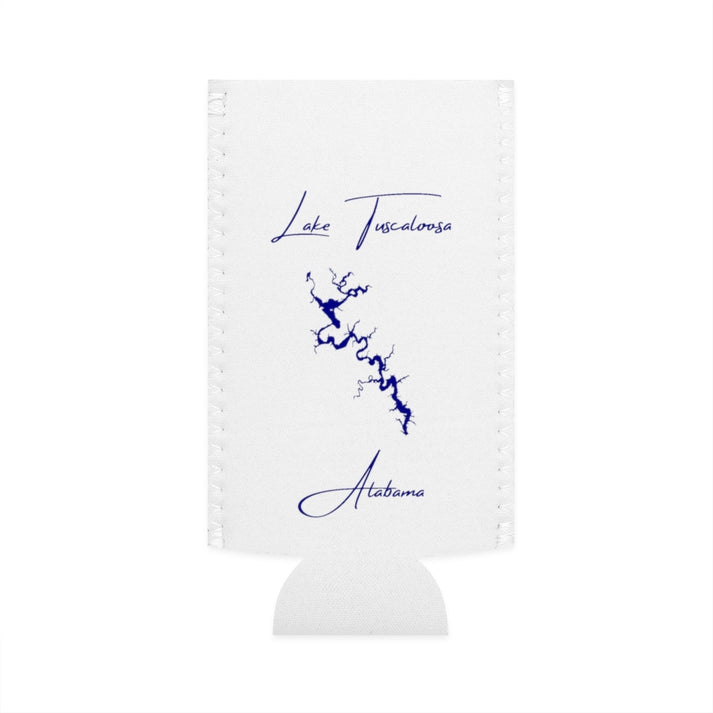Alabama  Lake  Tuscaloosa  Slim  Can  Koozie  front  position  view  from  flat-front  white.webp