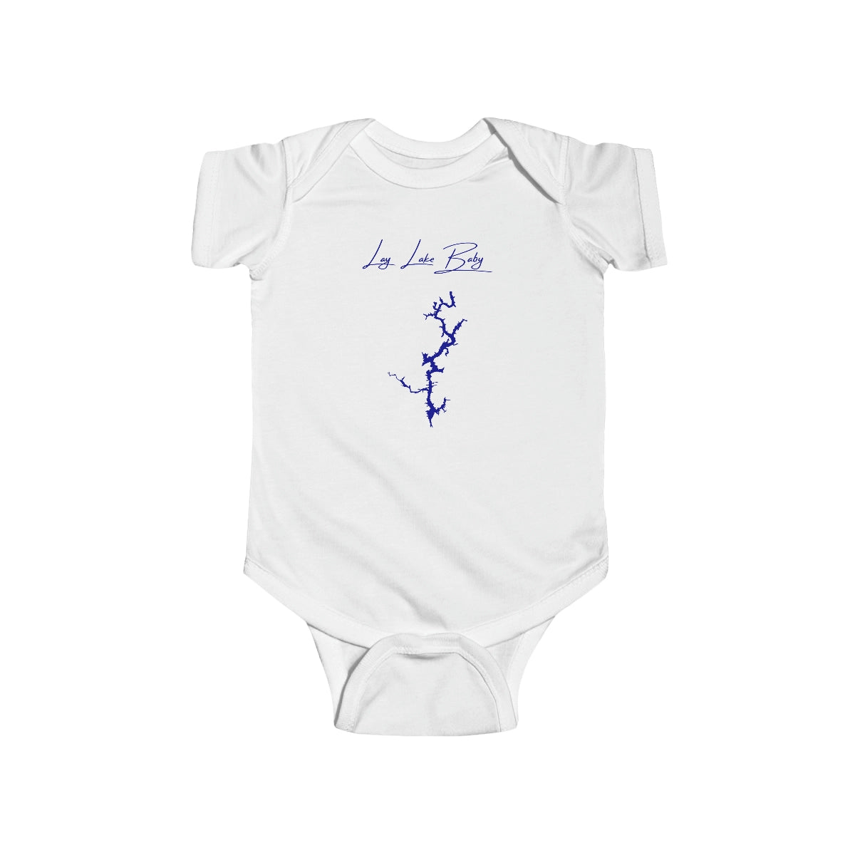 Alabama  Lay  Lake  Onesie  front  position  view  from  front  white.webp
