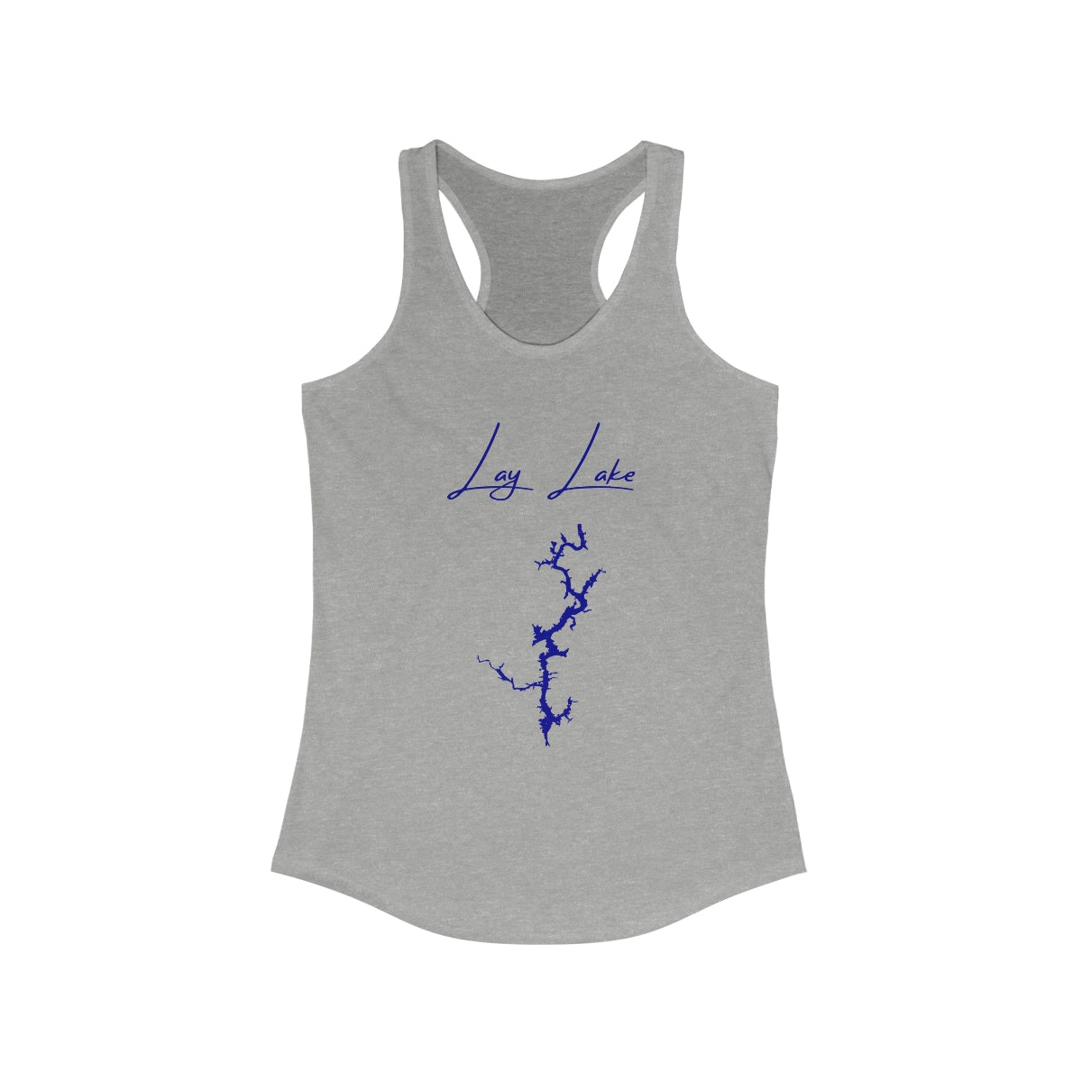 Alabama  Lay  Lake  Racerback-Tank  front  position  view  from  front  heather  grey.webp
