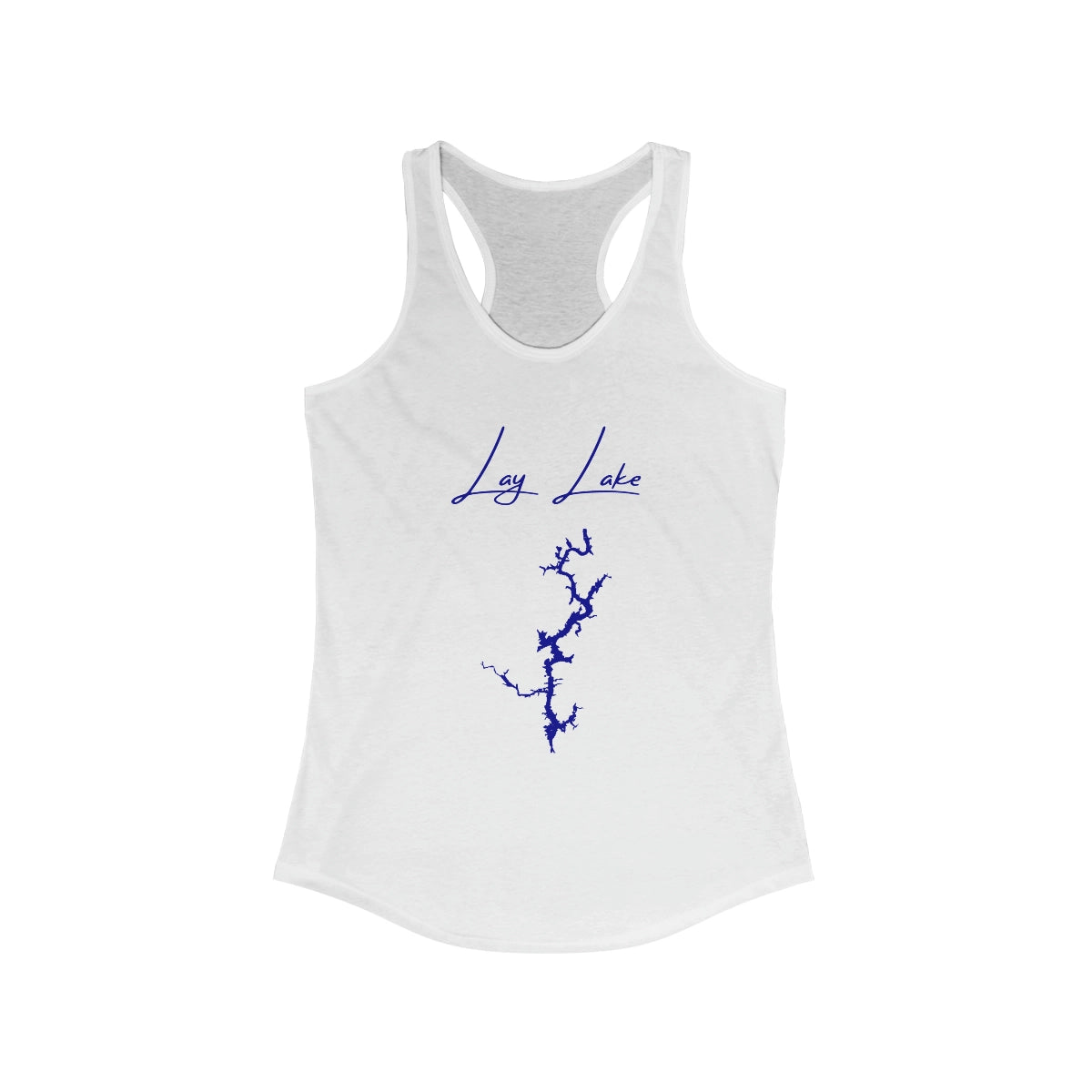 Alabama  Lay  Lake  Racerback-Tank  front  position  view  from  front  solid  white.webp