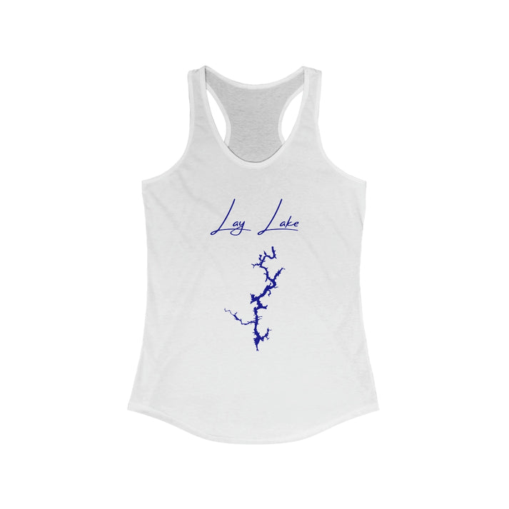 Alabama  Lay  Lake  Racerback-Tank  front  position  view  from  front  solid  white.webp