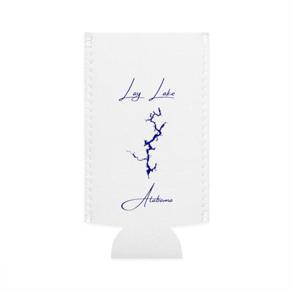 Alabama  Lay  Lake  Slim  Can  Koozie  front  position  view  from  flat-front  white.webp