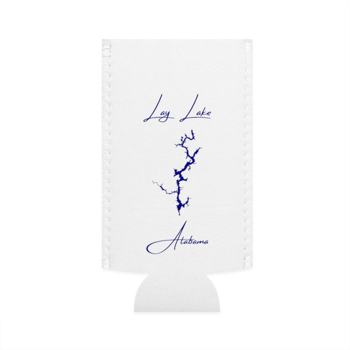 Alabama  Lay  Lake  Slim  Can  Koozie  front  position  view  from  flat-front  white.webp
