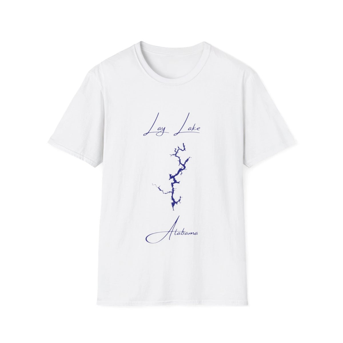 Alabama  Lay  Lake  T-shirt  front  position  view  from  front  white.webp