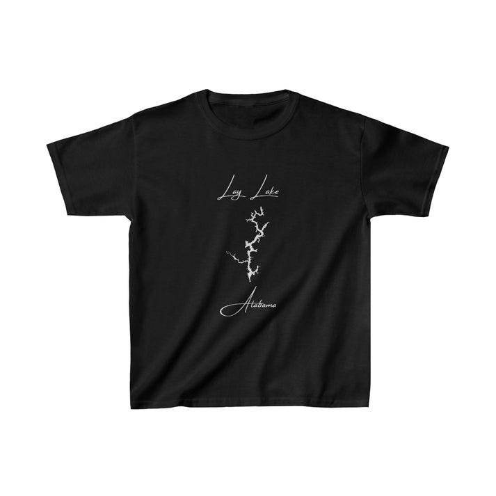 Alabama  Lay  Lake  Youth  T-shirt  front  position  view  from  front  black.webp