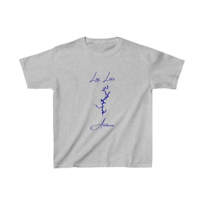Alabama  Lay  Lake  Youth  T-shirt  front  position  view  from  front  sport  grey.webp