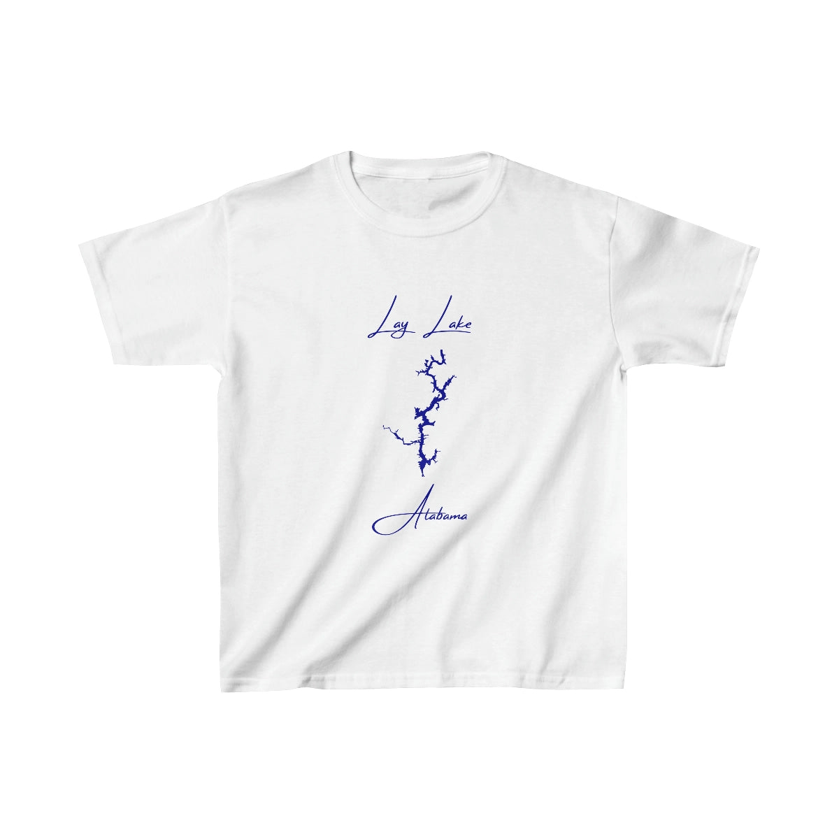 Alabama  Lay  Lake  Youth  T-shirt  front  position  view  from  front  white.webp
