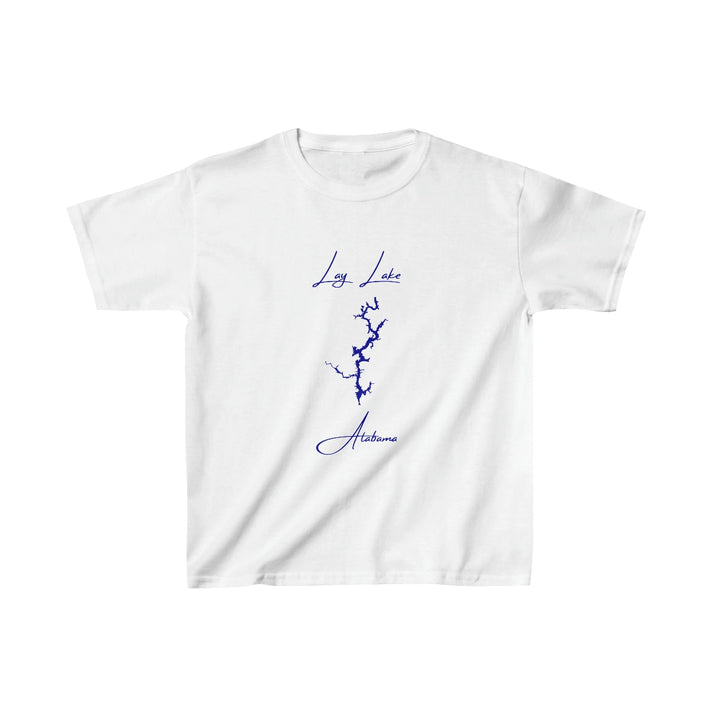 Alabama  Lay  Lake  Youth  T-shirt  front  position  view  from  front  white.webp