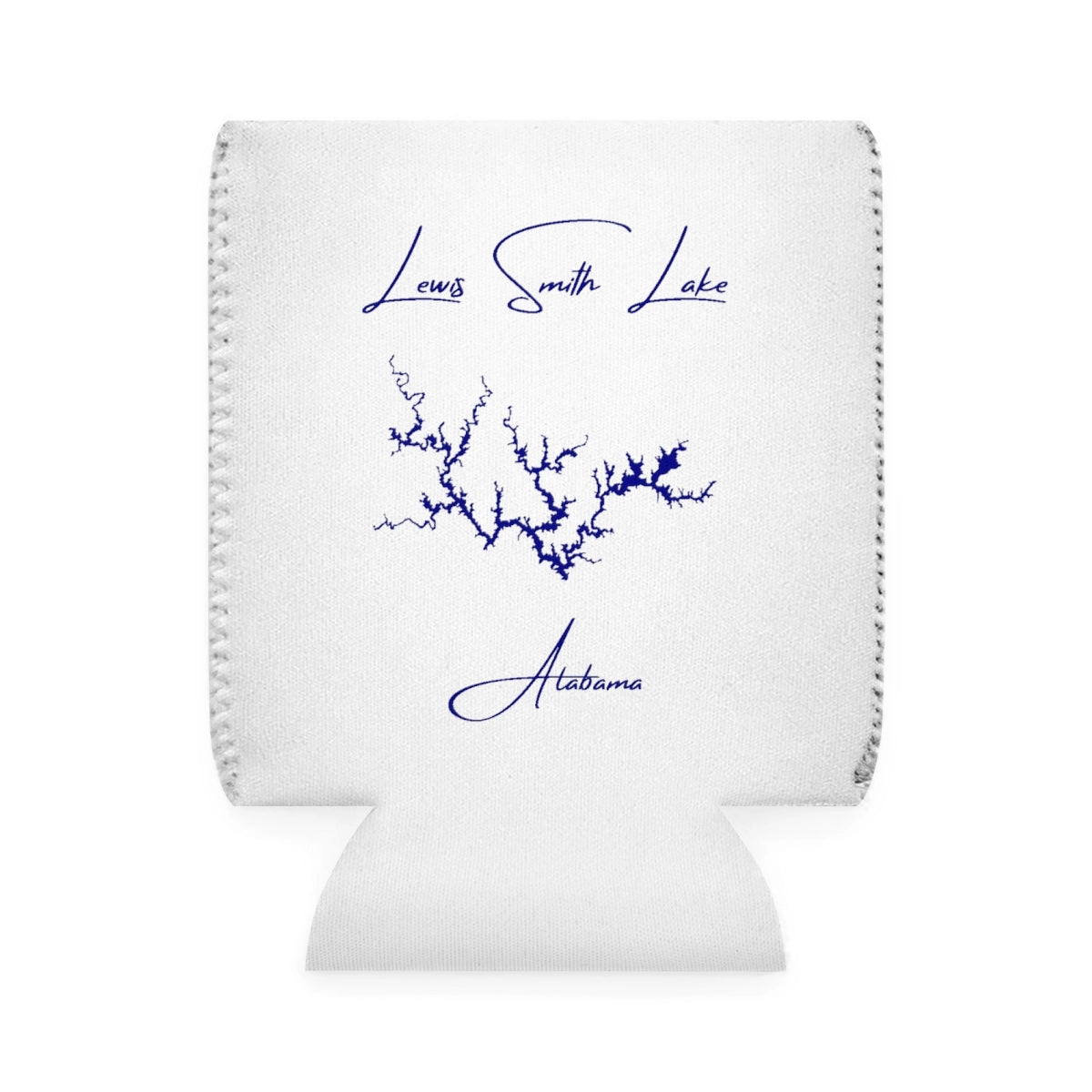 Alabama  Lewis  Smith  Lake  Can  Koozie  front  position  view  from  front-1  white.webp