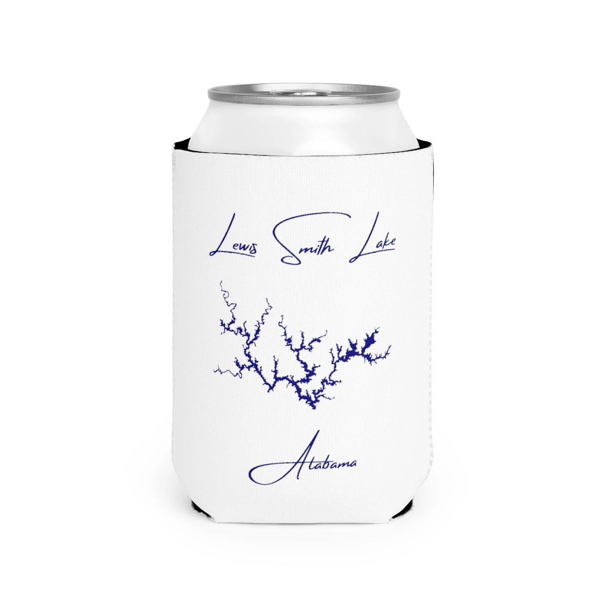 Alabama  Lewis  Smith  Lake  Can  Koozie  front  position  view  from  front-2  white.webp
