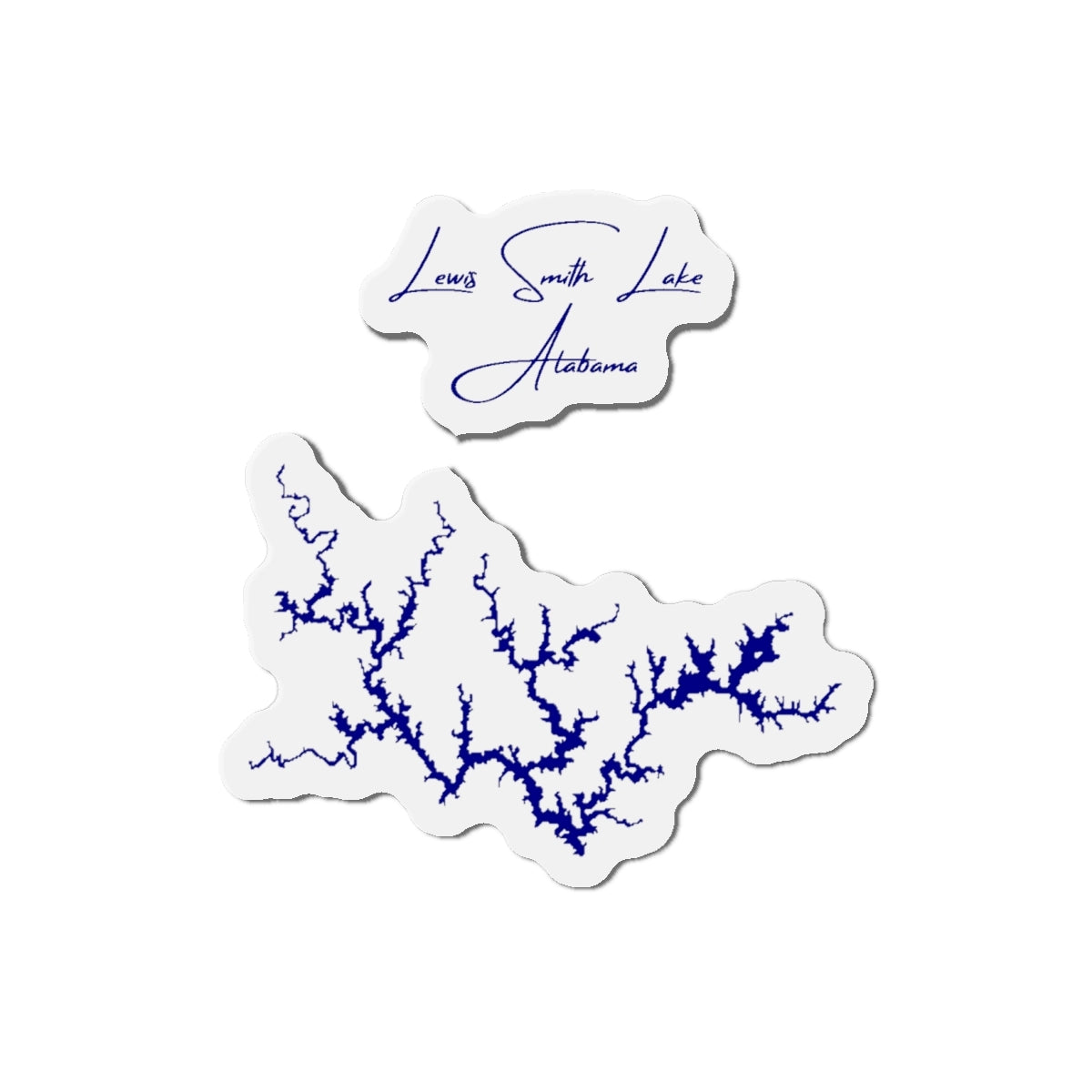 Alabama  Lewis  Smith  Lake  Die  Cut  Magnet  front  position  view  from  front  4  x  4.webp