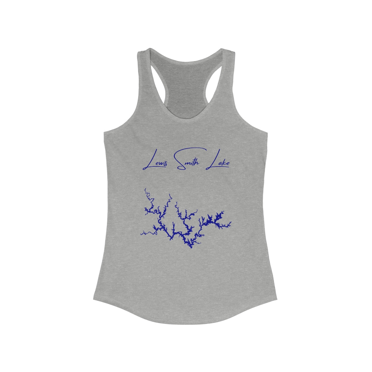 Alabama  Lewis  Smith  Lake  Racerback-Tank  front  position  view  from  front  heather  grey.webp