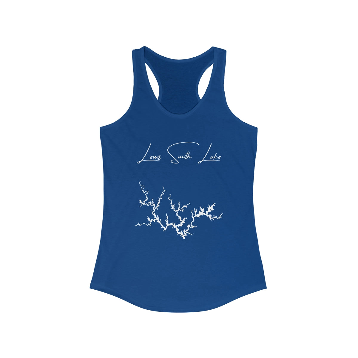 Alabama  Lewis  Smith  Lake  Racerback-Tank  front  position  view  from  front  solid  royal.webp